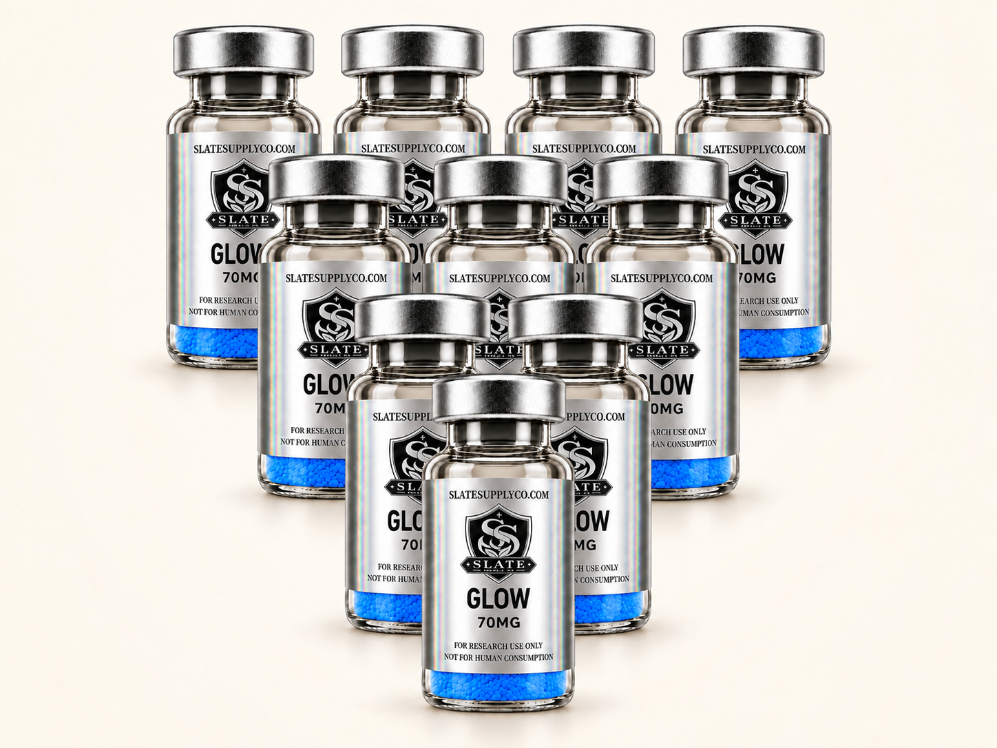 GLOW 70mg 10-vial kit